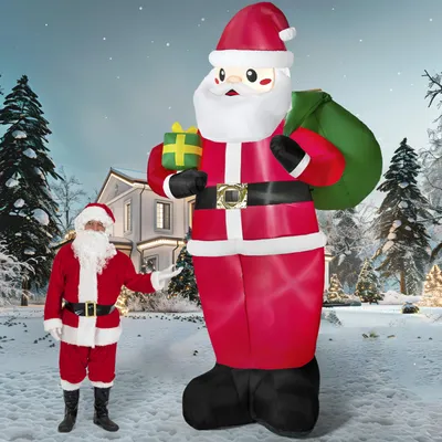 Aufblasbarer Weihnachtsmann 3,65 m mit LED, Weihnachtsdekoration