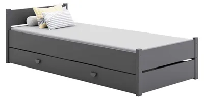Zdjęcie produktu dla Łóżko MARCEL 200x90 szare z szufladą
