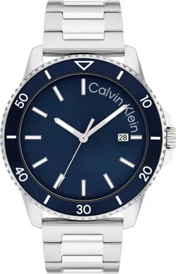 Produktbild von Calvin Klein Herrenuhr Quarz 44mm Edelstahlgehäuse Dunkelblau 30m Wasserdicht Modell 25200385
