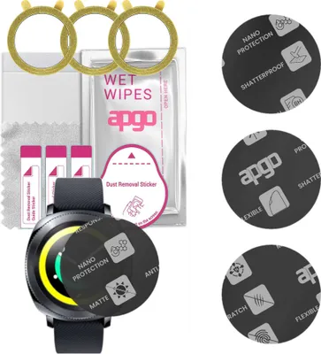 Produktbild von apgo 3 Stück Schutzglas, Matt, kompatibel mit Samsung Gear Sport Smartwatch, Hybrid 8H, Ersatz für Hartglas, Displayschutzglas, Bildschirmschutz, Displayschutz, kratzfest