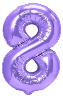 Immagine prodotto di Palloncino In Plastica A Forma Di 8 Viola Da 100 Cm