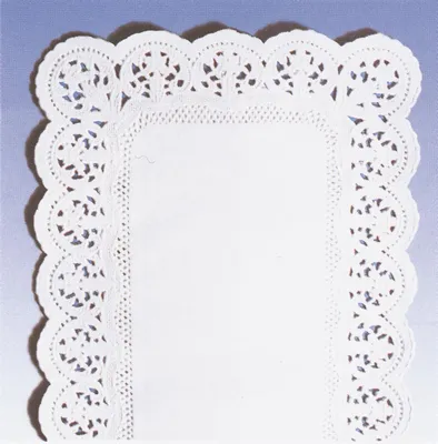 Produktbild von Tortenspitzen - 40 x 20 cm 6 Stück weiß.