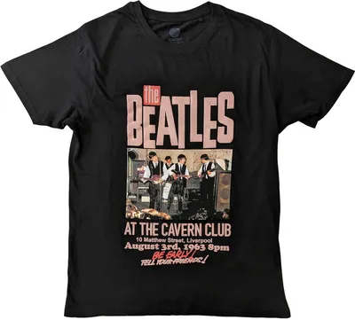 Image de The Beatles - T-shirt "Cavern" pour homme/femme unie RO5508 (XL) (Noir)
