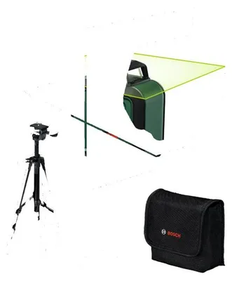 Image de Laser Lignes BOSCH PLL 360-1 G, Diode Laser Verte, Portée 30m, Avec Trépied TT120