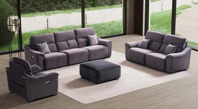 Obrázek produktu pro Wohnzimmer Sofagarnitur 3+2+1 Sitzer Sofa Sessel Gruppe Set 3tlg Grau Möbel