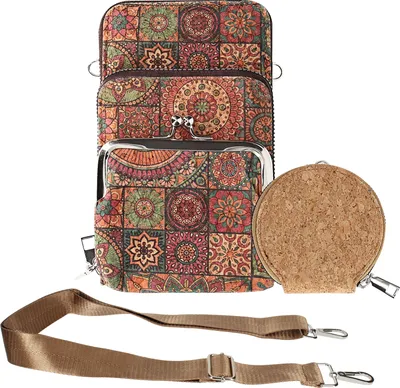 Produktbild von Avizar, Korktasche, MandalaVibe Collection, Reißverschluss / Kuss-Verschluss, Mehrfarbig