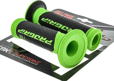 Produktbild von Progrip Griffgummi Lenkergriffe Handgriffe 732 Grün Schwarz Gummi für Motorrad Roller Cross Quad 22mm 25mm