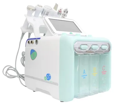 Immagine prodotto di Apparecchio per trattamenti viso all'ossigeno - Macchina per la pulizia del viso 6 in 1 - Dermabrasione ad acqua - Peeling all'idrogeno e ossigeno - Pulizia profonda - Lifting RF - Rassodamento cutaneo 220–240 V
