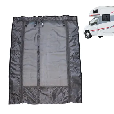 Produktbild von Auto Heckklappen Moskitonetz mit Reißverschluss, magnetisch, atmungsaktiv, 52×70 Zoll – für Camping und Reisen