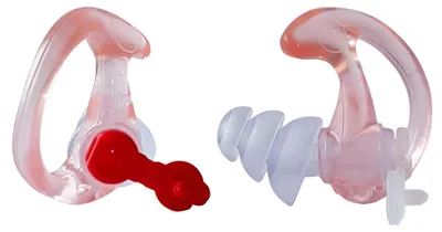 Gehörschutz-Ohrstöpsel, 1 Paar, Größe L, transparent