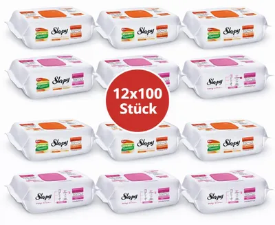 Immagine prodotto di Salviettine per la pulizia delle superfici Sleepy Easy Clean – 6x100 Lilium + 6x100 Arancia | Pulizia brillante