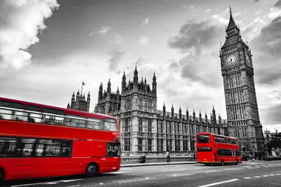 Produktbild von Muralo fototapeta architektúra 270 (Š) x 180 (V) cm netkaná tapeta fototapeta Londýn Big Ben autobus ulica obloha obývacia izba spálňa moderná fototapeta abstrakcia nástenná dekorácia