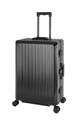 Produktbild von Travelhouse Tokyo Alu Reisekoffer Schwarz L-72cm Hartschalenkoffer Reisetrolley Suitecase Trolley 2X TSA Zahlenschloss 4 Doppelräder 360° Rollen Vol. 83,5L