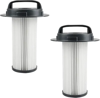 Two vacuum cleaner filters are shown against a white background.