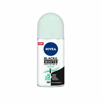 Immagine prodotto di Nivea Black & White Invisible Active Deodorant Roll On 50 ml