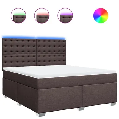 Obrázok produktu pre vidaXL Boxspring posteľ s matracom Tmavo hnedá 180x200 cm Látka