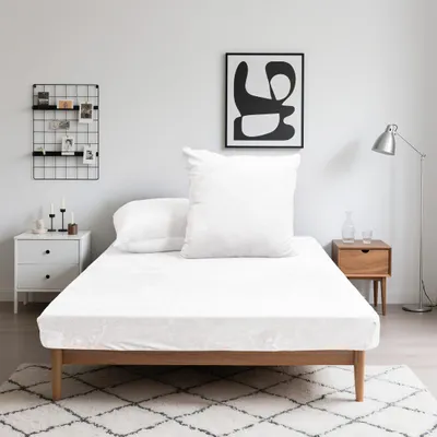 Produktbild von Flanell-Spannbettlaken Winter Microfaser extra weich & warm beidseitig angeraut 30 cm Steghöhe, 360°-Gummizug, pillingarm & pflegeleicht, Größe:120 x 200 cm, Farbe:Weiß