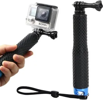 Produktbild von Wasserdichte Teleskop-Selfiestick mit Gummigriff für Actionkameras