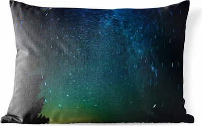 Produktbild von MuchoWow® Outdoor Kissen - Ein Wirbel der Milchstraße am Himmel - 60x40 cm - Wetterfest - Lounge Kissen - Zierkissen - Kissen für Innenräume