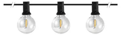 Solar-LED-Lichterkette, 10 Lampen, 1,5 W, warmweiß