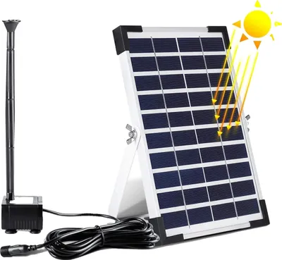 Obrázok produktu pre Solárne jazierkové čerpadlo, výkon 12 W, prietok 500 l/h, výška postreku 60 cm