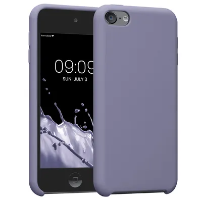 Produktbild von kwmobile Schutzhülle kompatibel mit Apple iPod Touch 6G / 7G (6. und 7.Generation) - Hülle Silikon gummiert - Cover Case in Soft Blue Lavender