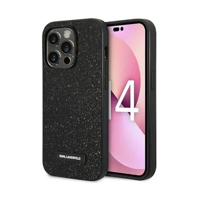 Produktbild von Karl Lagerfeld Klhcp14Lg2Elk Iphone 14 Pro 6,1"" Hardcase Czarny/Schwarz Glitter Plaque Logo