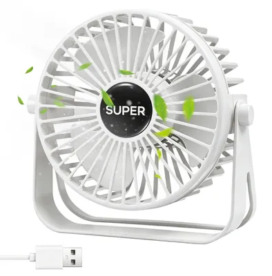 Productafbeelding van Mini-tafelventilator, USB, 3 snelheden, 360 graden rotatie, stil