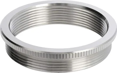 Productafbeelding van WISKA Reductie PG/PG van PG48x1,588 naar PG42x1,588. MRR-48, rond, messing (CuZn), vernikkeld. Aansluitdraad: 10,0 mm - 1