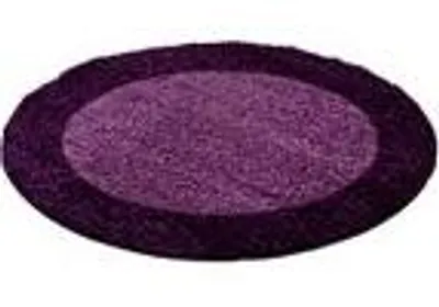 Produktbild von Teppich Wohnzimmer Hochflor Modern Design Langflor Shaggy Modern Flauschig, Größe: 160 cm Rund, Farbe: Violett