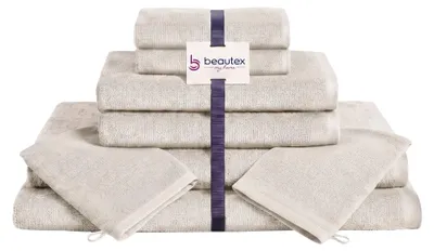 Produktbild von BEAUTEX Handtuch-Set Premium Frottier Sets, 100% Baumwolle 550g/m²,Creme,Set: 2 Handtücher - 50x100 cm