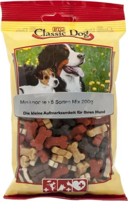 Produktbild von Classic Dog Snack Miniknochen 5 Sorten Mix 200g