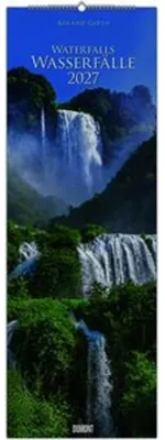 Produktbild von Jahreskalender 2027 Wasserfälle: Großformatiger Wandkalender mit 12 Motiven, 34x98 cm