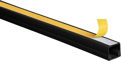 Produktbild von Famanu Selbstklebender Kabelkanal Schwarz - 30x30mm - flexibler Kunststoff Kabelkanal für Kabelmanagement