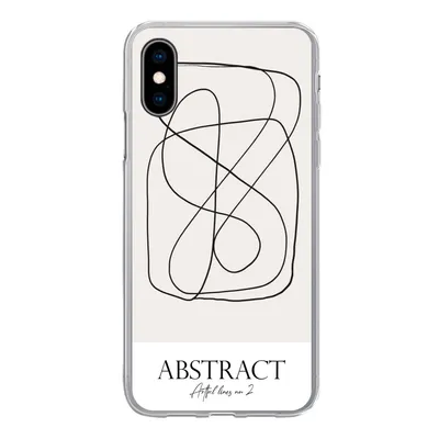 Produktbild von MuchoWow® Handyhülle Schutzhülle Hülle für iPhone X Kunst - Linienkunst - Abstrakt Silikon Softcase Handy Hülle - Handyhülle