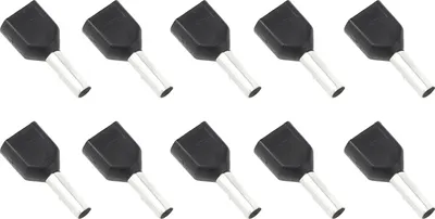 Produktbild von 100 ks Twin izolovaná koncovka koncovky z medi PVC koncovky koncoviek drôtu AWG 16/1,5 mm2