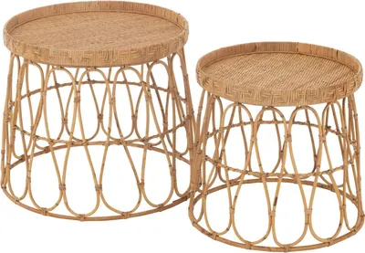 Produktbild von Couchtisch aus Rattan – 2er-Set