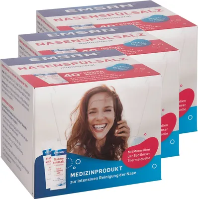 Produktbild von EMSAN Nasenspülsalz Multimineral mit Emser Salz – 3x40 Beutel