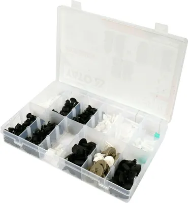 Produktbild von Yato YT-06663 Autoclips für VW Ersatzclips 255Stk. Sortierbox Befestigungsclips