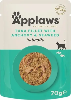 Zdjęcie produktu dla Applaws Tuna Fillet with Anchovy, Dorosły, Tuńczyk, 70 g