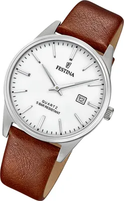 Produktbild von Festina Herren Uhr Klassik F20512/2 Leder Elegant Armband-Uhr braun UF20512/2