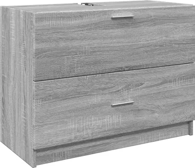 Produktbild von vidaXL Waschbeckenunterschrank Grau Sonoma 78x37x59 cm Holzwerkstoff