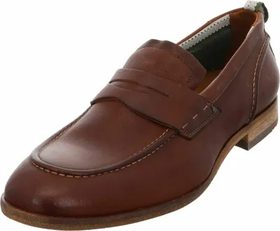 Produktbild von Lloyd Herren Slipper aus Leder mit Riemen-Detail und rundem Zehenprofil, cognacfarben