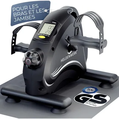 Image de Vélo d'appartement Heldenwerk- Tapis antidérapant - 44x40x30cm - Noir