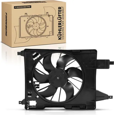 Obrázok produktu pre Frankberg 1x chladič motora s jedným ventilátorom a rámom ventilátora chladiča Renault Kangoo KW0/1 FW0/1 1.2L 1.5L 1.6L