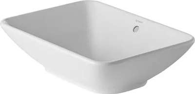 Produktbild von Aufsatzbecken BACINO m ÜL o HLB 550x420mm ohne Hahnloch weiß weiß