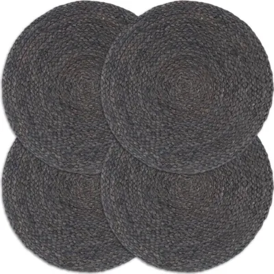 Produktbild von Stabli Möbel Tischsets 4 Stk. Dunkelgrau 38 cm Rund Jute - Tischsets CC8232885 1parcel