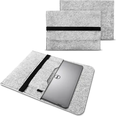 Produktbild von Schutz Tasche Dell Latitude 9510 15 Zoll Laptop Hülle Notebook Filz Sleeve CaseFarben:Hell Grau