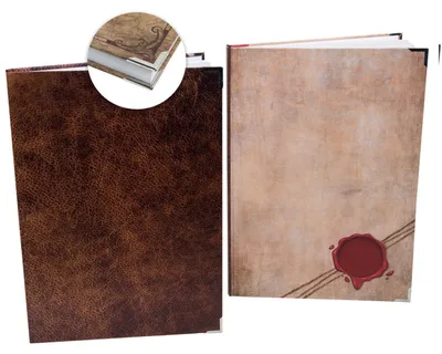 Produktbild von Logbuch-Verlag 2 große XXL Blankobücher für Ideen Notizen Skizzen - Vintage Notizbücher DIN A4 beige braun rot - Geschenkset Geschenk Geburtstag