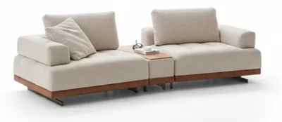 Image de Canapé deux places, style moderne, couleur beige, style élégant, canapé confortable